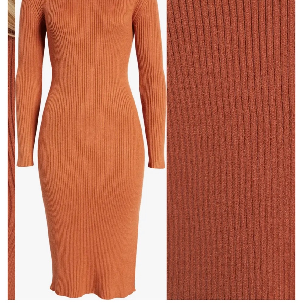VICI COLLECTION Mock Neck Long Sleeve Sweater Dress Medium - Picture 3 of 3